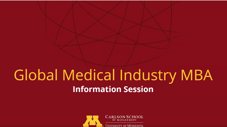 Global Medical Industry MBA Information Session